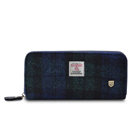 Harristweed & Pu Leather Long Ziurse, Blackwatch Tartan, Carry O_O